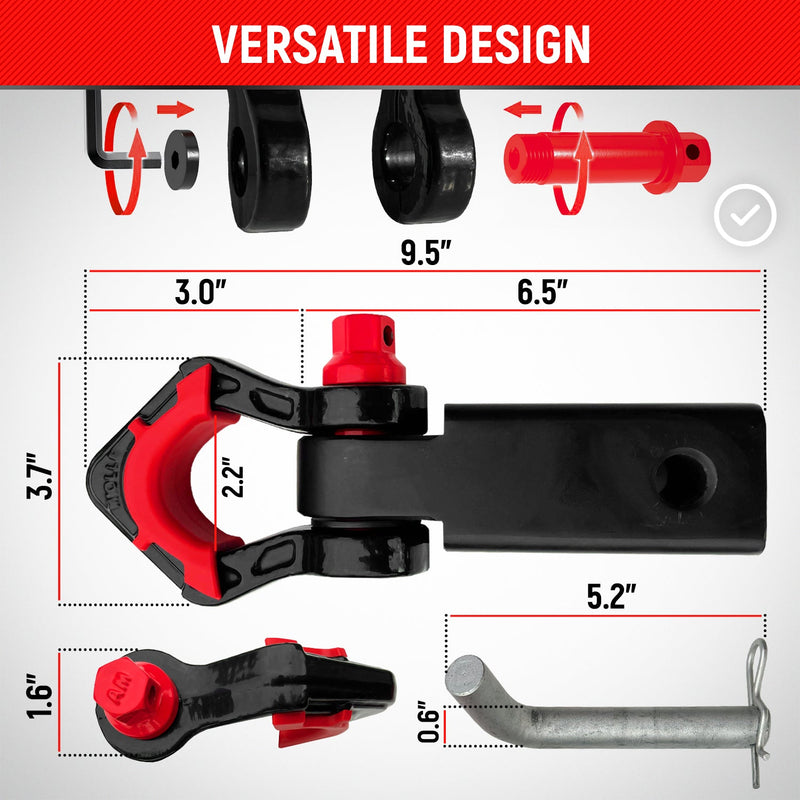 Load image into Gallery viewer, Miolle Shackle Hitch Receiver (Fits 2&quot; Receivers)
