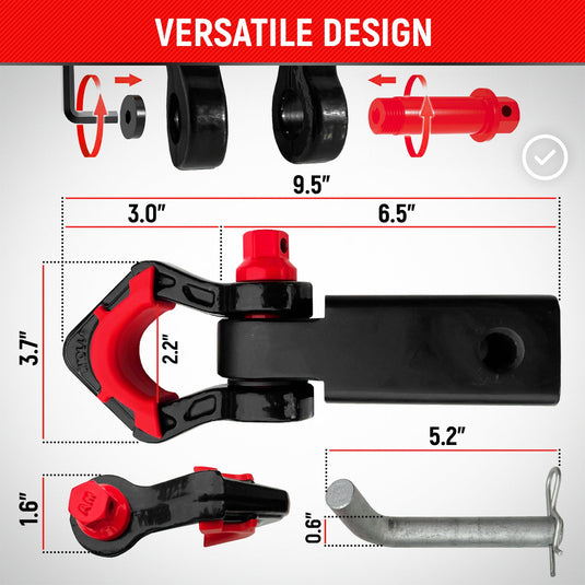 Miolle Shackle Hitch Receiver (Fits 2" Receivers)