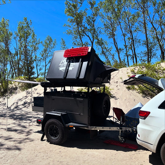 box trailer with roof top tent Beaver Built Adventure Trailer – Go Overland Canada