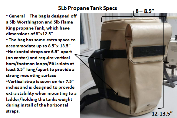 Load image into Gallery viewer, 5lb Propane Tank Bag - Cordura Nylon
