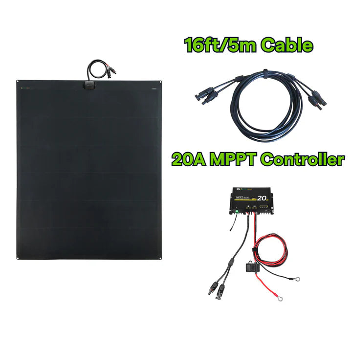 Load image into Gallery viewer, 240W 12V Black Flexible Solar Panel for Roof Tent
